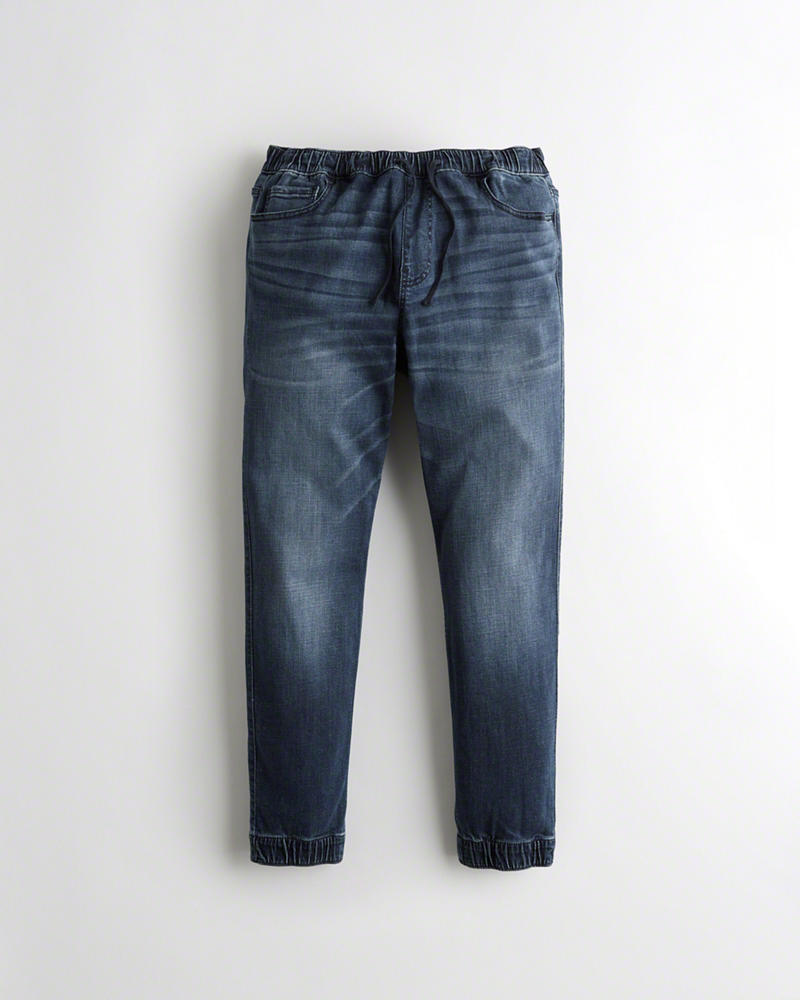 Jeans Hollister Uomo Advanced Stretch Denim Jogger Lavaggio Scuro Italia (697RIAXH)